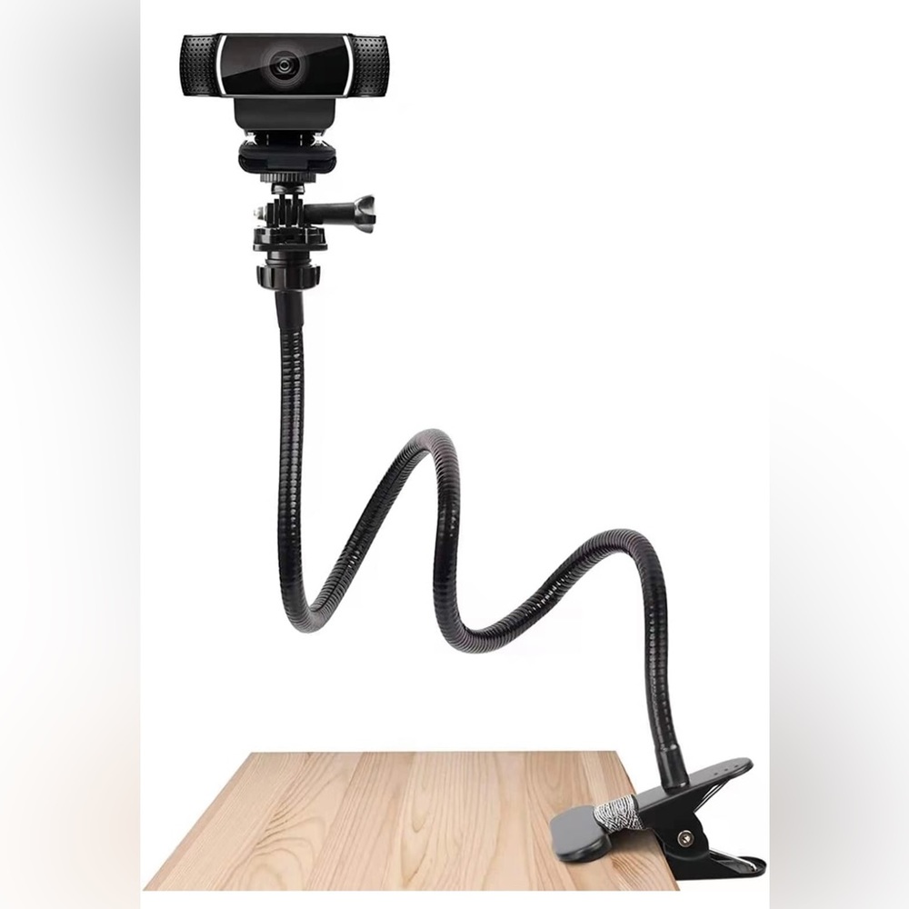 Webcam Mount - Flexible Desk Stand Clamp Gooseneck Stand 25”